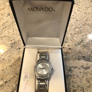Movado CZ watch brand new with box